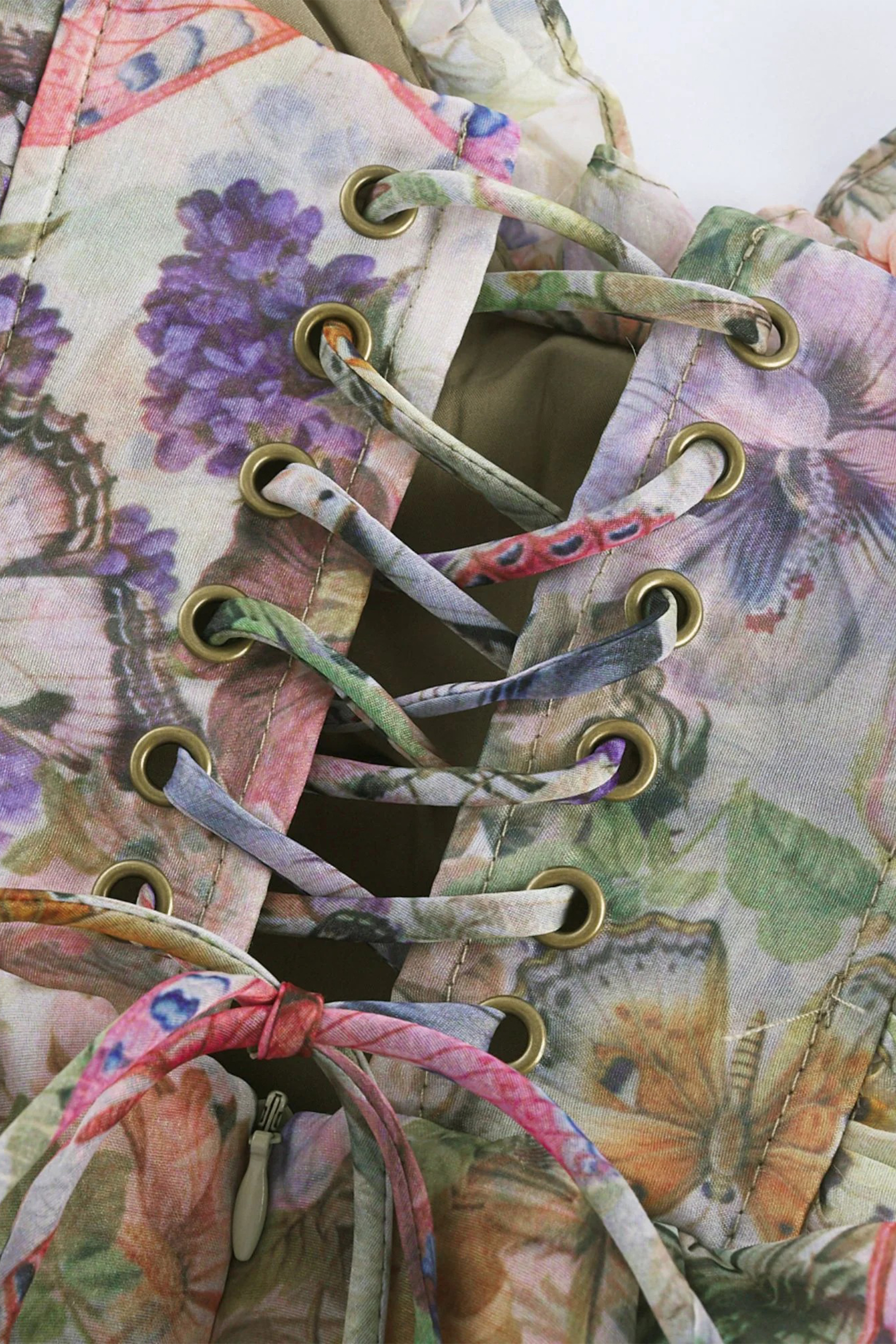 Vita Butterfly Print Ruffle Layered Mini Dress