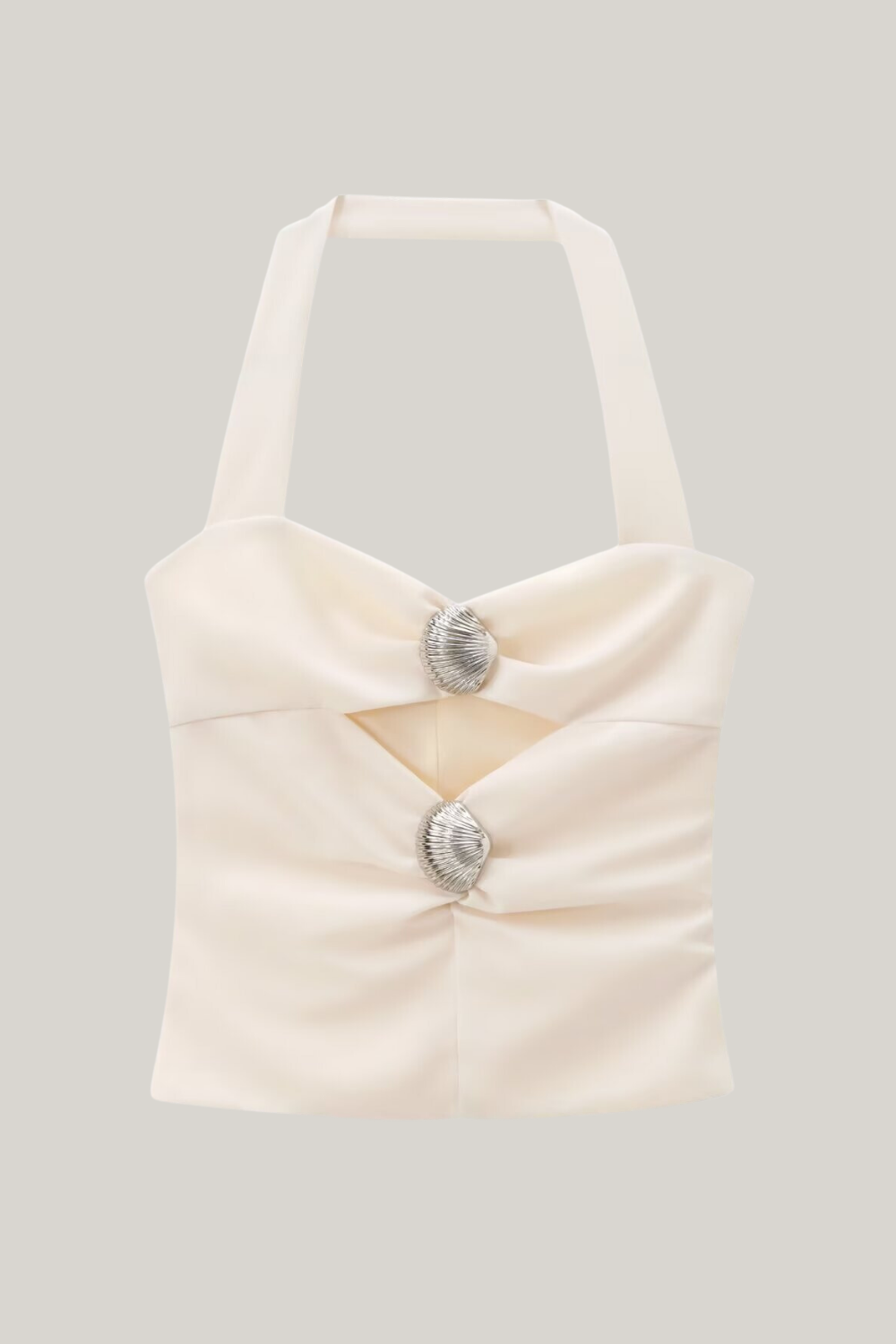 Seashell Trimmed Halterneck Top