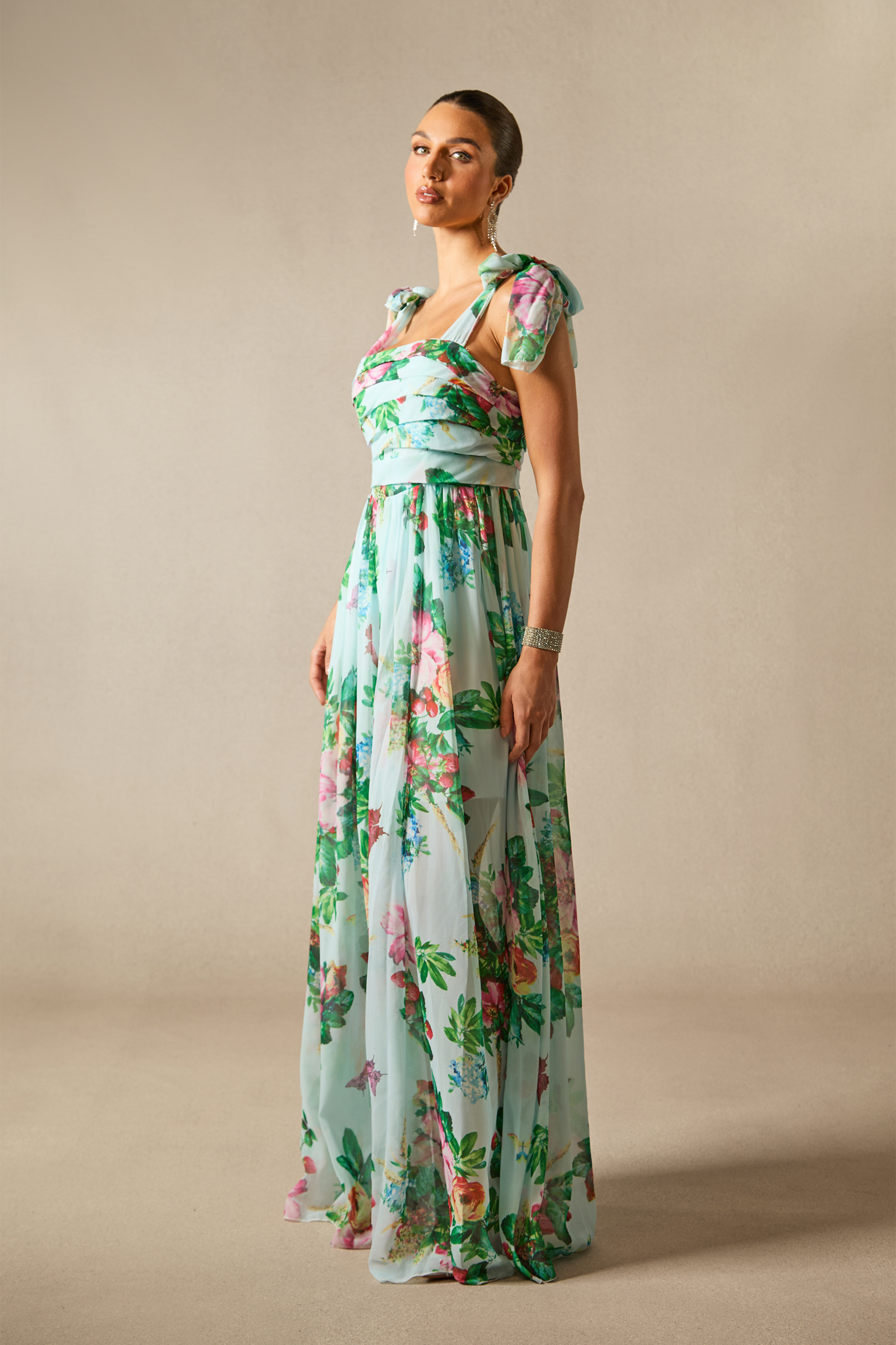 Dinah Printed Strap Maxi Dress