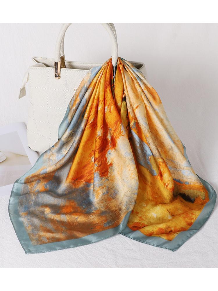 Sharon Landscape Print Headscarf