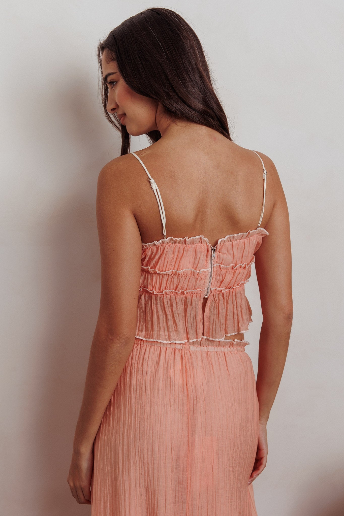 Cynthia Bow Detail Ruched Skirt Set