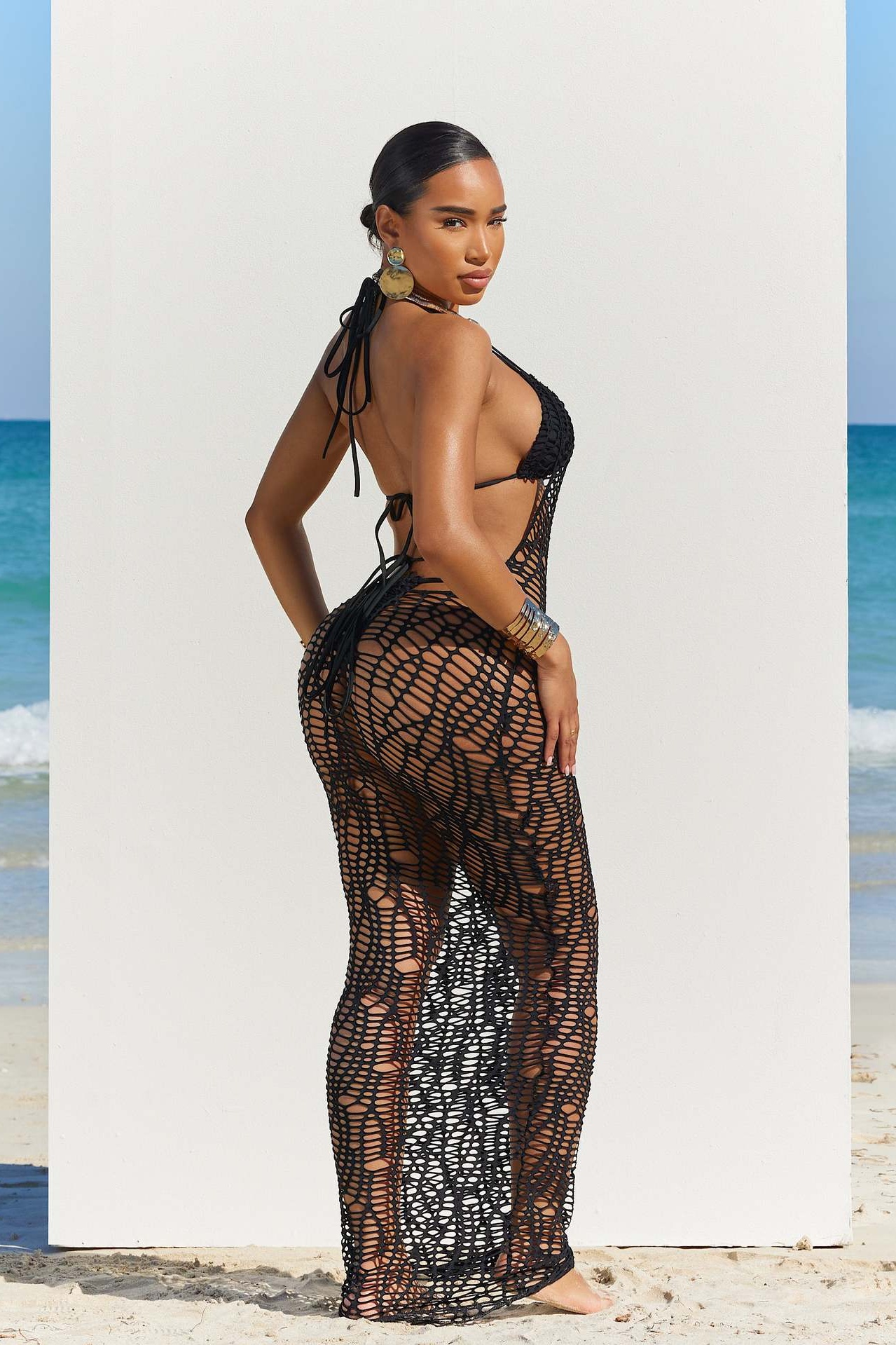 Norma Crochet Cover-Up Three-piece Swim Set