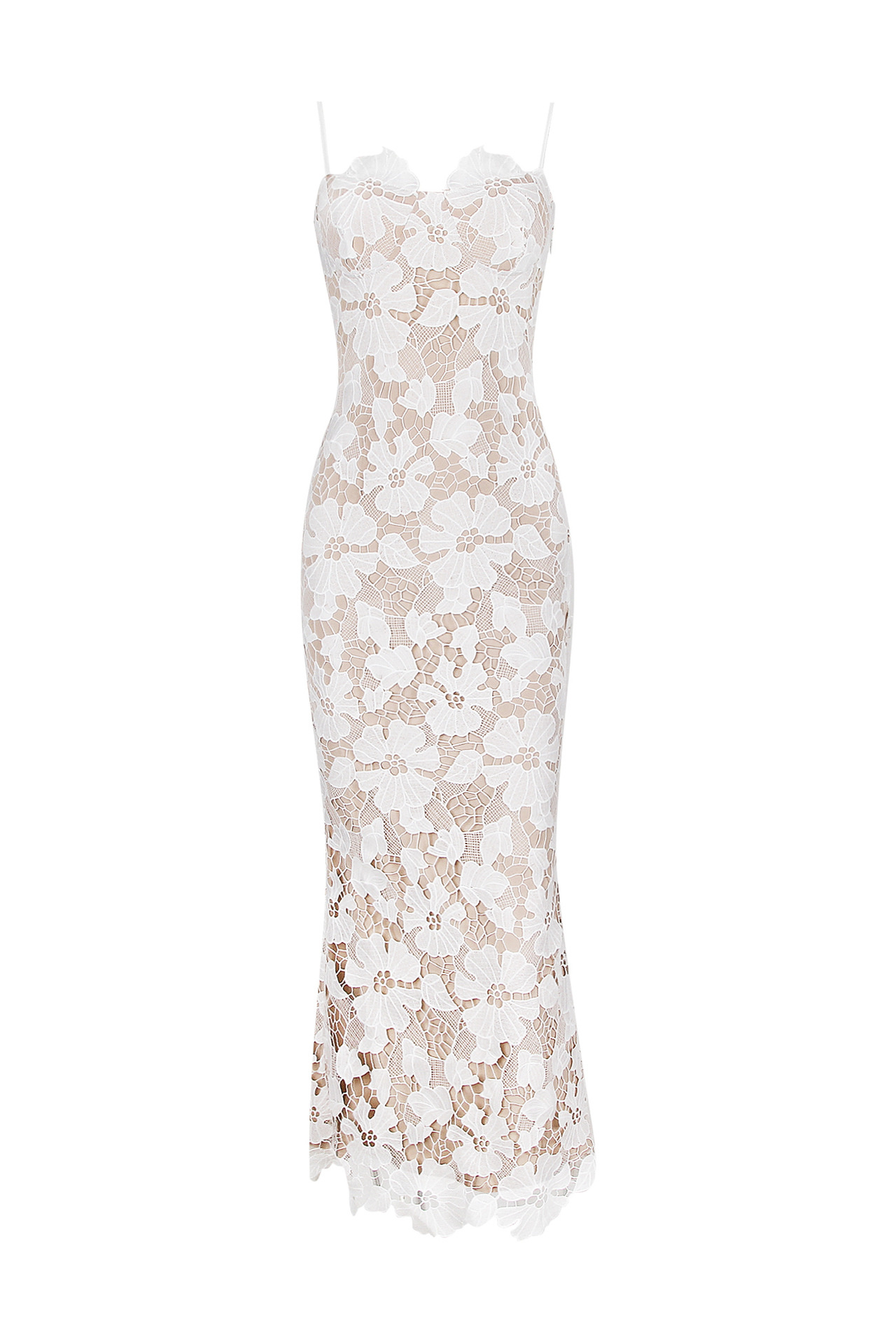 Amanda Floral Embroidered Lace Maxi Dress