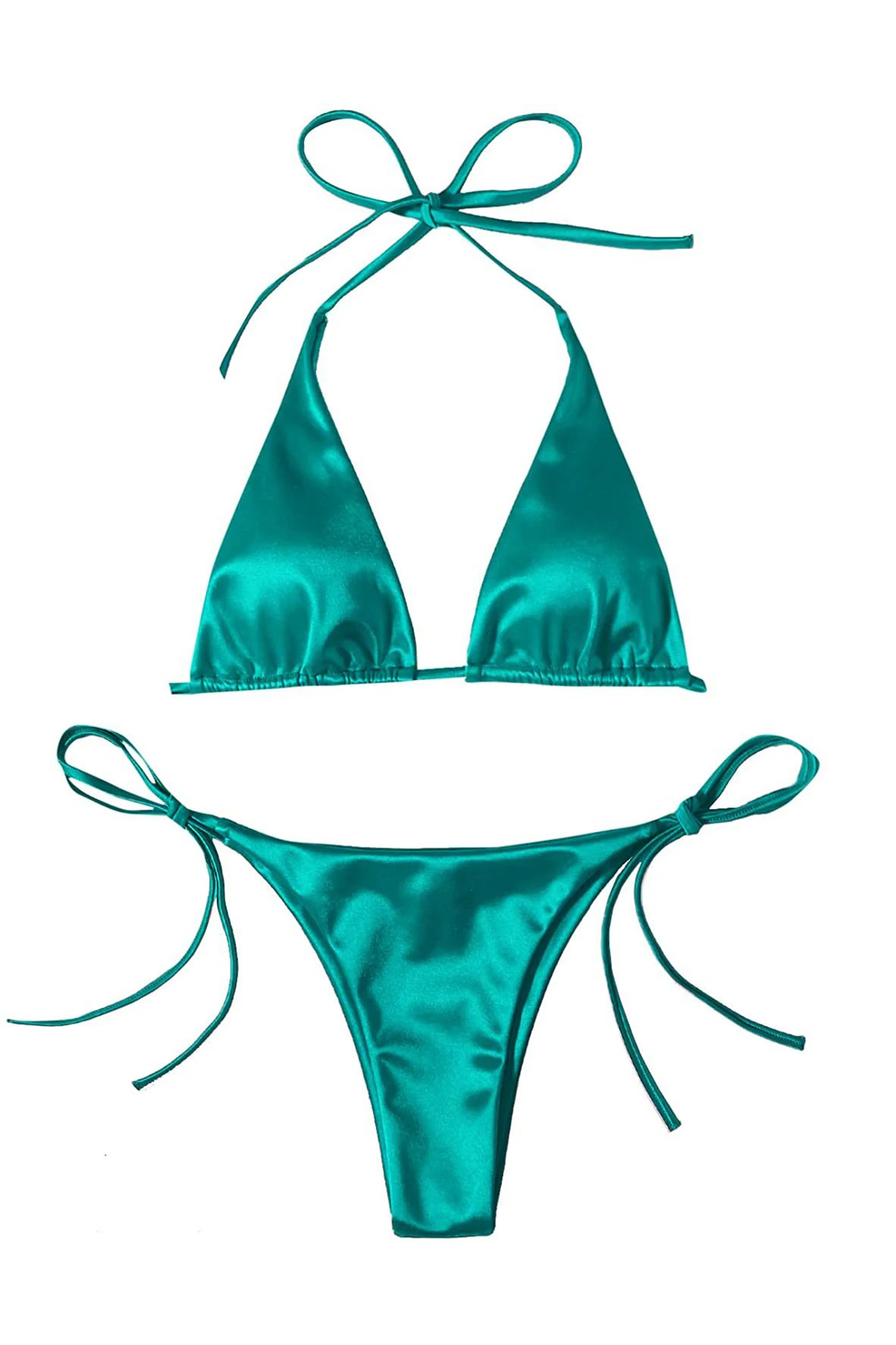 Dora Metallic Halter Neck Bikini