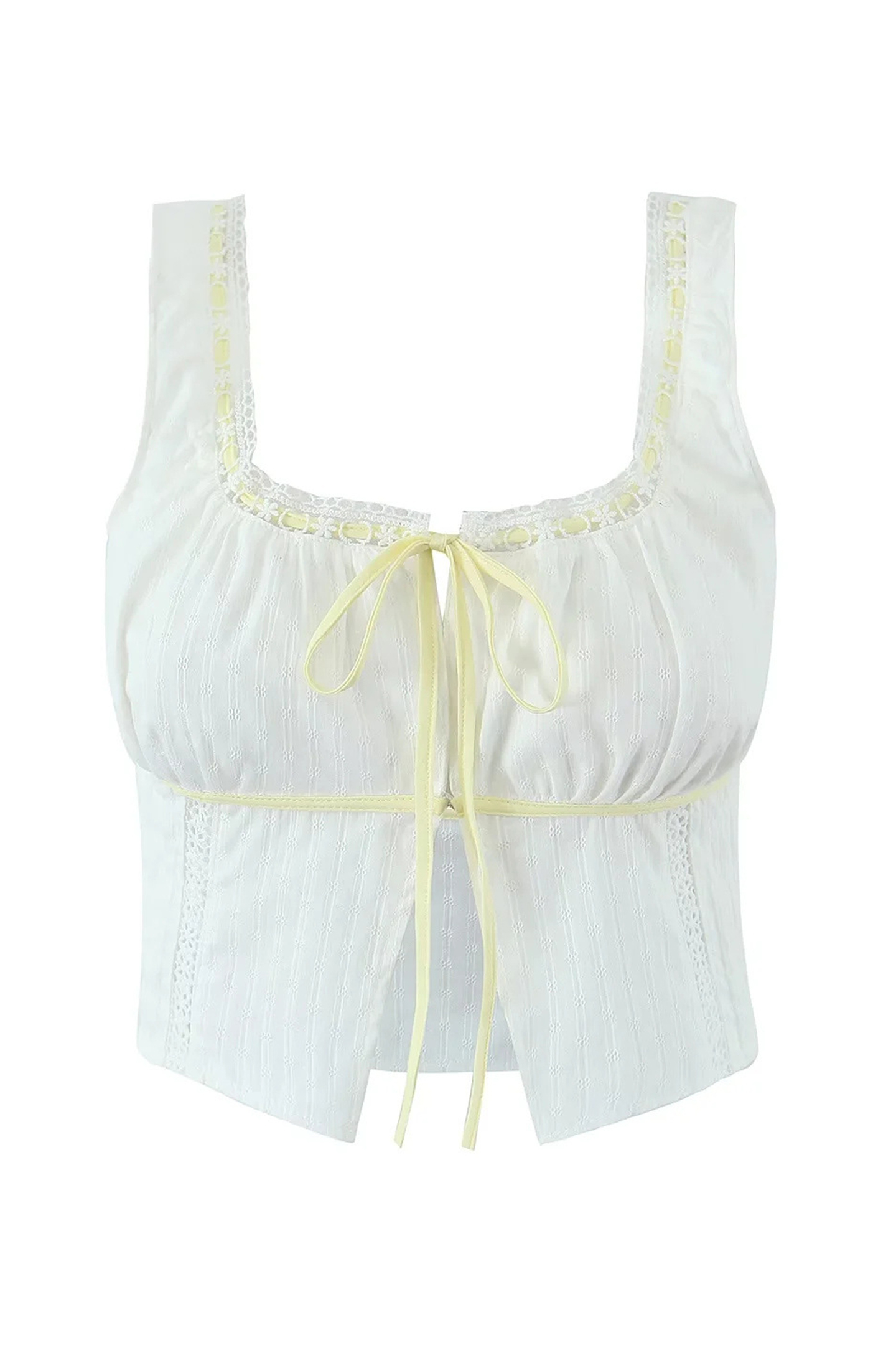 Agnes Bow Tie Lace Trim Crop Top & Maxi Skirt Set