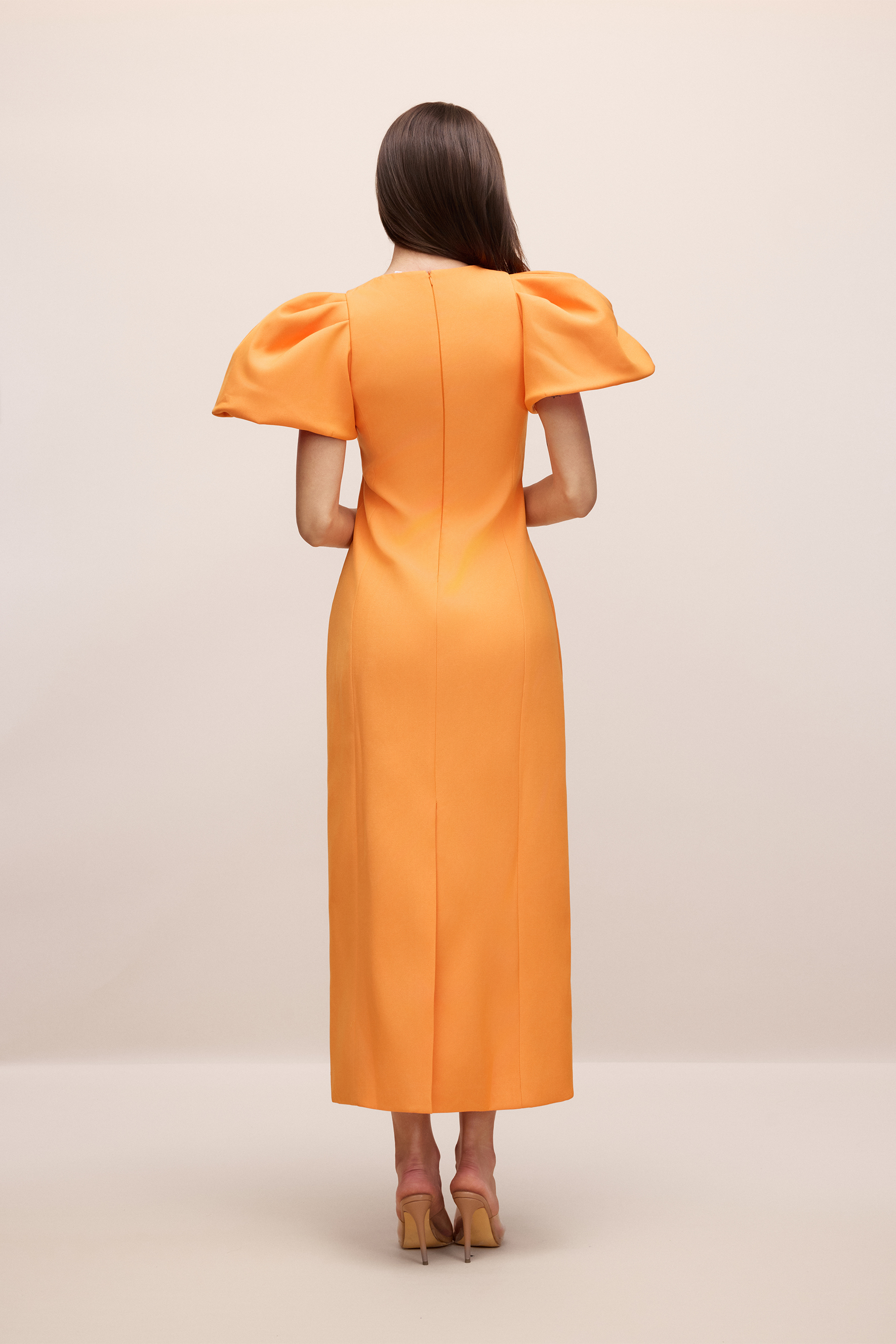 Marnia Puff Sleeve Floral Embroidered Maxi Dress