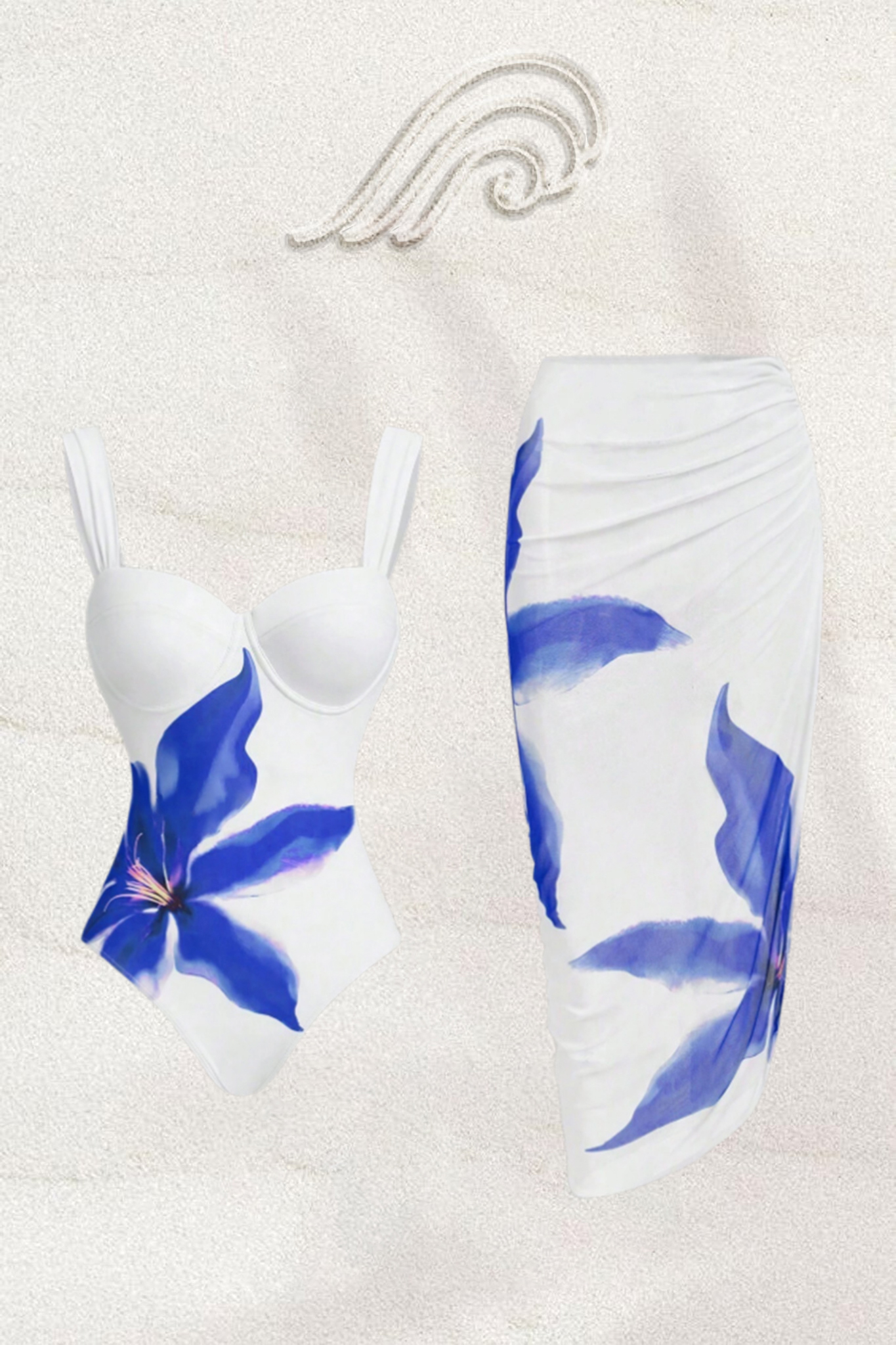 Sarah Floral Printed Two-pieces Swim Set