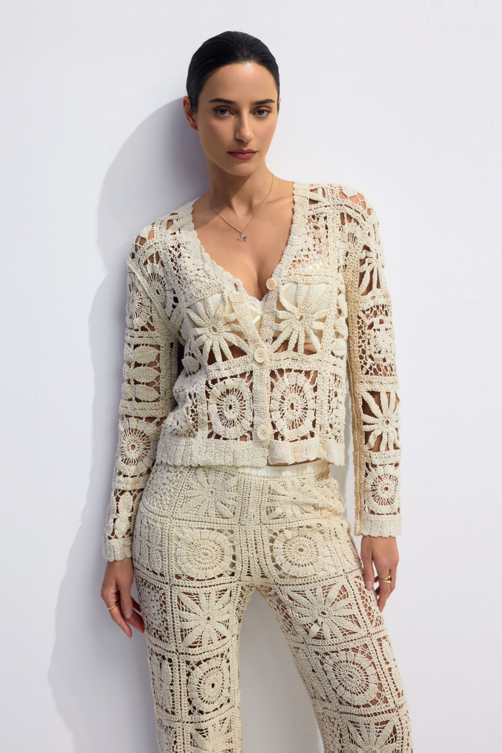 Grace Floral Crochet Knitted Set