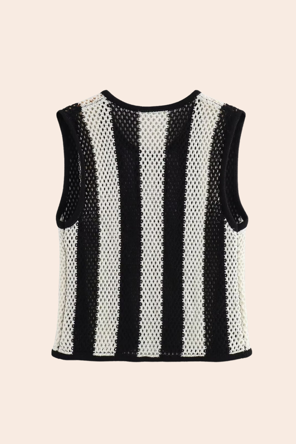 Hermosa Floral Applique Hollow Knit Vest