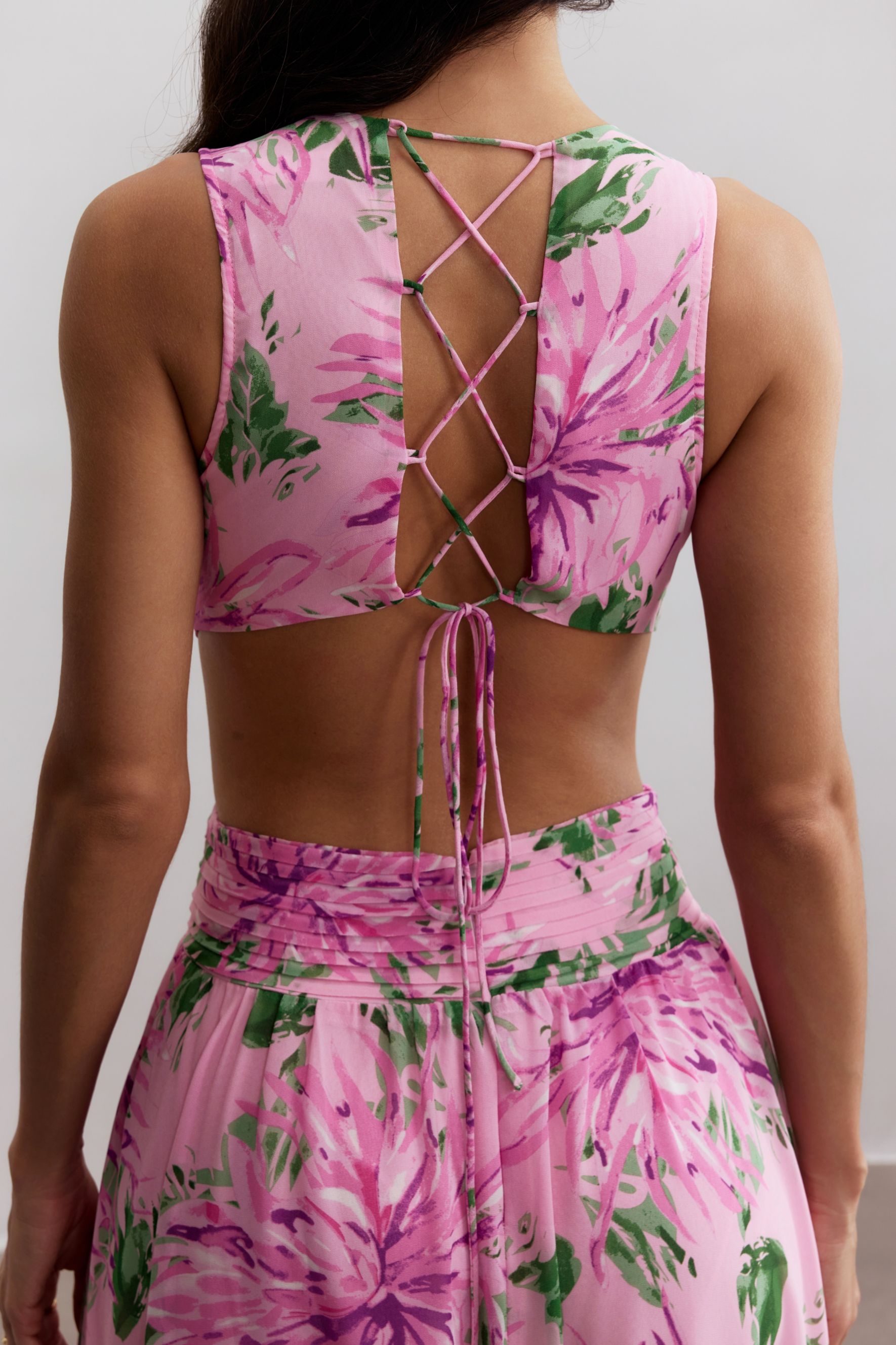 Sheila Floral Print Cut Out Maxi Dress