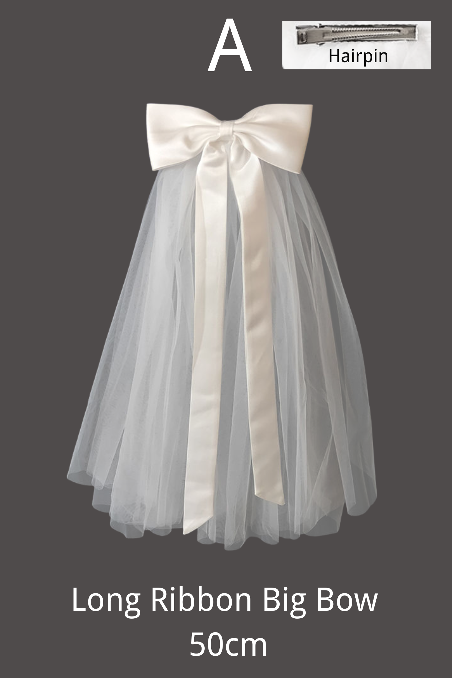 Rosalind Ribbon Big Bow Veil