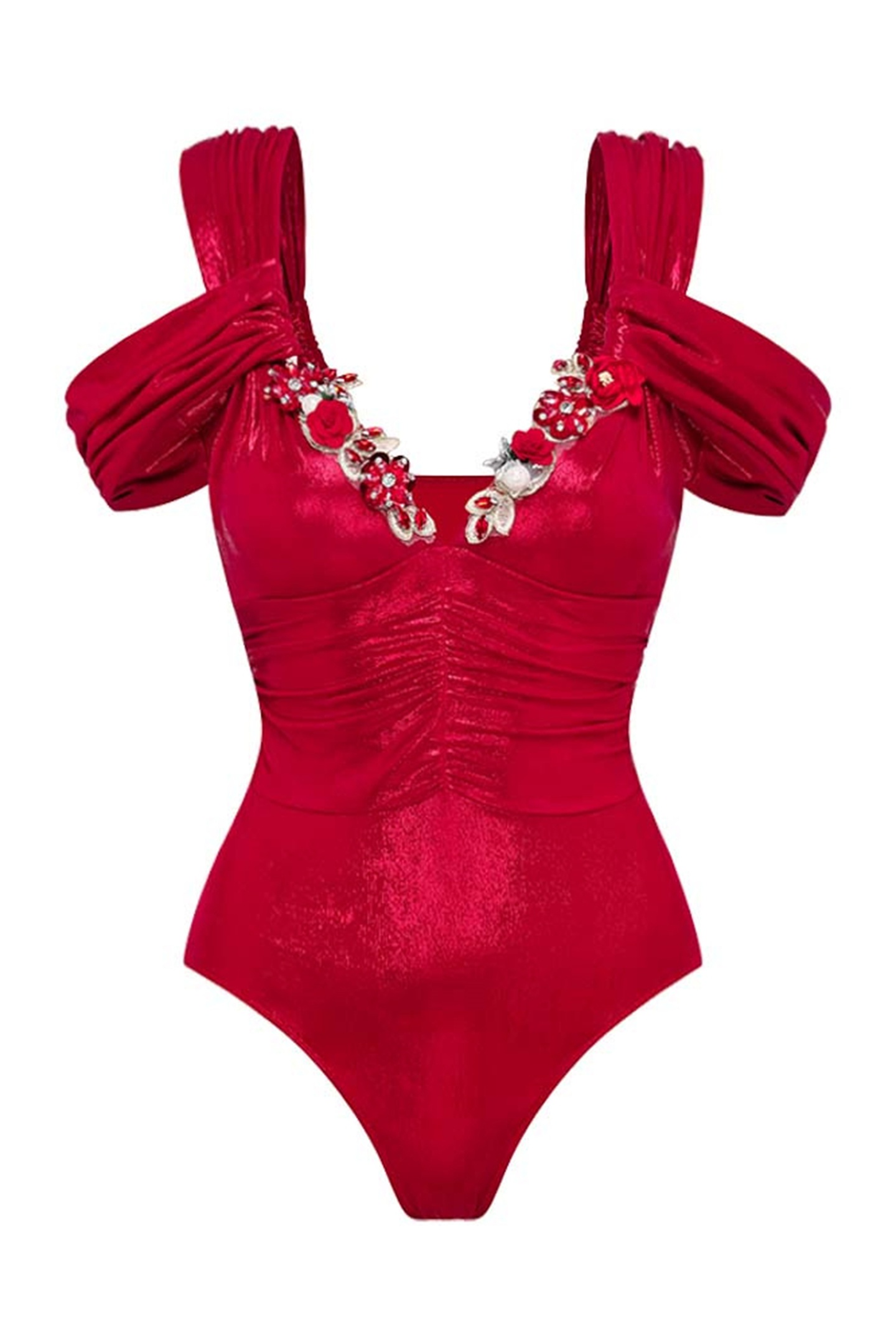Rita V-neck Crystal Embellished Two-pieces Swim Set